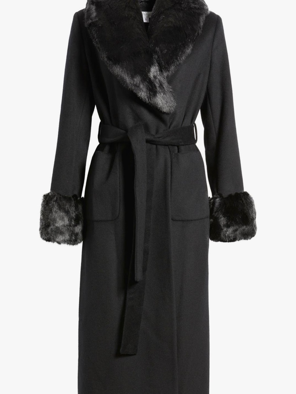 Via Spiga Women's Wool-Blend Fur Trim Coat